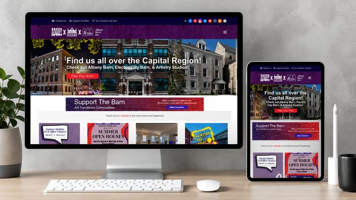 Albany Barn website screenshot