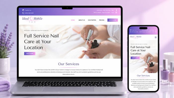Ideal Mobile Spa website