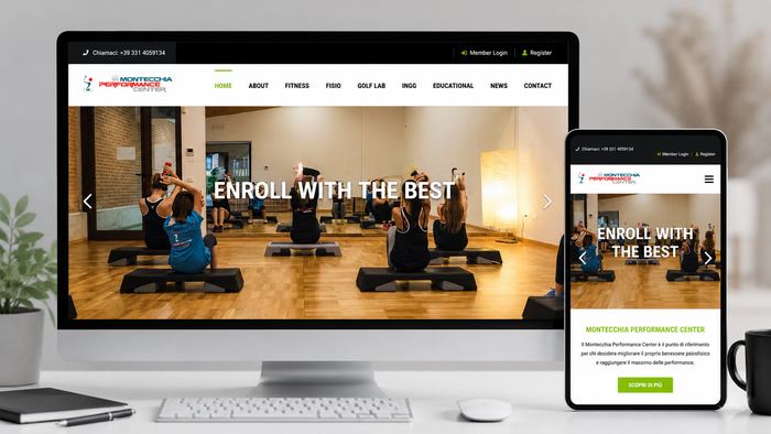 Montecchia Performance Center website screenshot